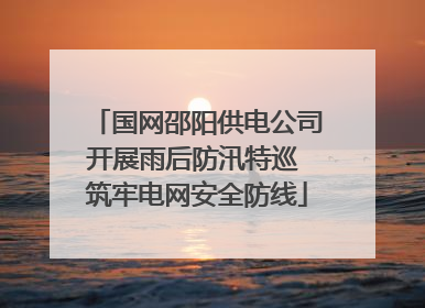 国网邵阳供电公司开展雨后防汛特巡 筑牢电网安全防线