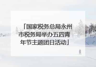 国家税务总局永州市税务局举办五四青年节主题团日活动