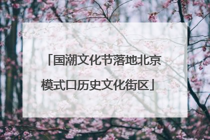 国潮文化节落地北京模式口历史文化街区
