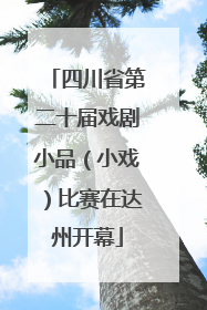 四川省第二十届戏剧小品（小戏）比赛在达州开幕