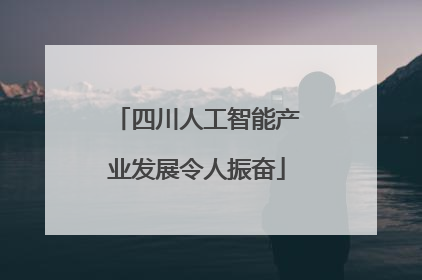 四川人工智能产业发展令人振奋