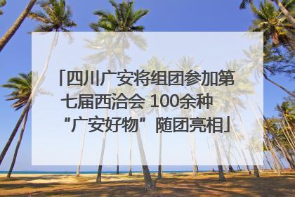 四川广安将组团参加第七届西洽会 100余种“广安好物”随团亮相