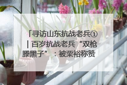 寻访山东抗战老兵①｜百岁抗战老兵“双枪滕黑子”：被粟裕称赞的“孤胆英雄”