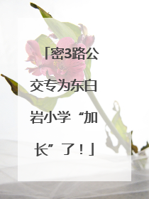 密3路公交专为东白岩小学“加长”了！