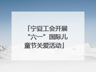 宁夏工会开展“六一”国际儿童节关爱活动