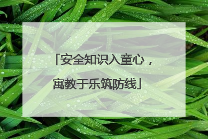 安全知识入童心，寓教于乐筑防线