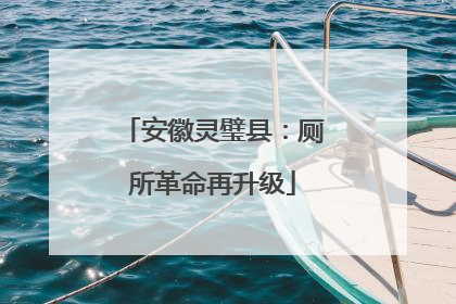 安徽灵璧县：厕所革命再升级