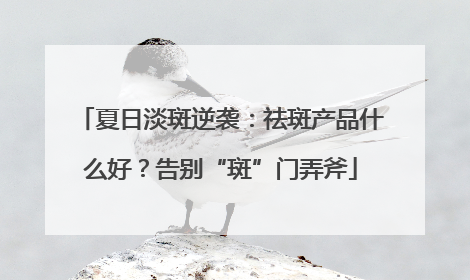 夏日淡斑逆袭：祛斑产品什么好？告别“斑”门弄斧