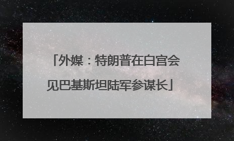 外媒：特朗普在白宫会见巴基斯坦陆军参谋长