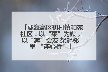 威海高区初村镇和苑社区：以“菜”为媒，以“趣”会友 架起邻里 “连心桥”