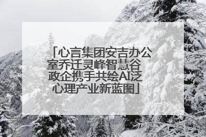 心言集团安吉办公室乔迁灵峰智慧谷 政企携手共绘AI泛心理产业新蓝图