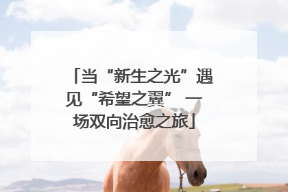 当“新生之光”遇见“希望之翼” 一场双向治愈之旅