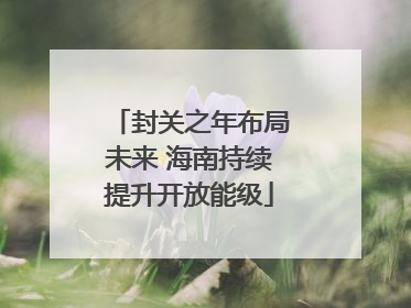 封关之年布局未来 海南持续提升开放能级