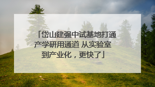 岱山建强中试基地打通产学研用通道 从实验室到产业化，更快了