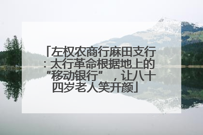 左权农商行麻田支行：太行革命根据地上的“移动银行”，让八十四岁老人笑开颜