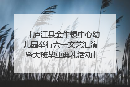 庐江县金牛镇中心幼儿园举行六一文艺汇演暨大班毕业典礼活动