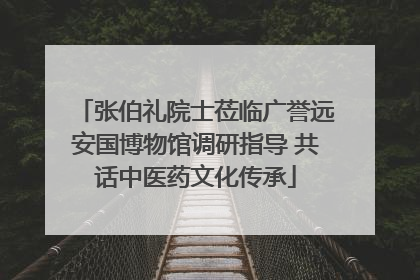 张伯礼院士莅临广誉远安国博物馆调研指导 共话中医药文化传承