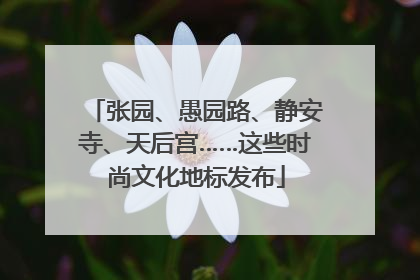 张园、愚园路、静安寺、天后宫……这些时尚文化地标发布