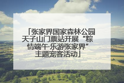 张家界国家森林公园天子山门票站开展“粽情端午·乐游张家界”主题宠客活动