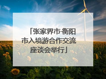 张家界市·衡阳市入境游合作交流座谈会举行