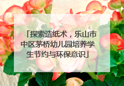 探索造纸术，乐山市中区茅桥幼儿园培养学生节约与环保意识