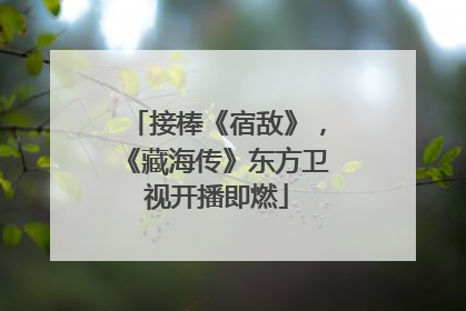 接棒《宿敌》，《藏海传》东方卫视开播即燃
