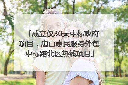 成立仅30天中标政府项目，唐山惠民服务外包中标路北区热线项目