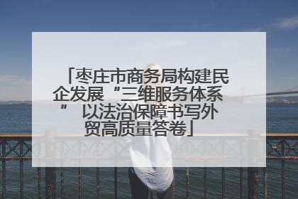 枣庄市商务局构建民企发展“三维服务体系” 以法治保障书写外贸高质量答卷
