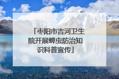 枣阳市吉河卫生院开展蜱虫防治知识科普宣传