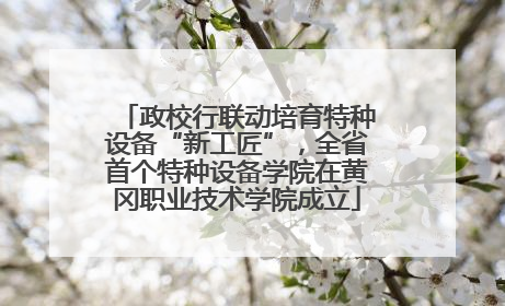 政校行联动培育特种设备“新工匠”，全省首个特种设备学院在黄冈职业技术学院成立
