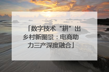 数字技术“耕”出乡村新图景：电商助力三产深度融合