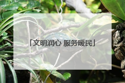 文明润心 服务暖民