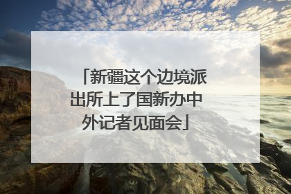 新疆这个边境派出所上了国新办中外记者见面会