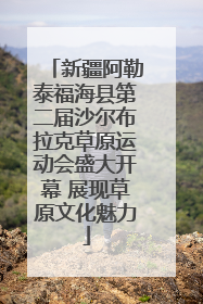 新疆阿勒泰福海县第二届沙尔布拉克草原运动会盛大开幕 展现草原文化魅力