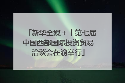 新华全媒＋丨第七届中国西部国际投资贸易洽谈会在渝举行