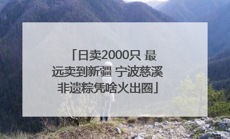 日卖2000只 最远卖到新疆 宁波慈溪非遗粽凭啥火出圈
