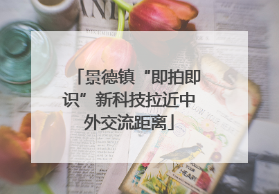 景德镇“即拍即识”新科技拉近中外交流距离