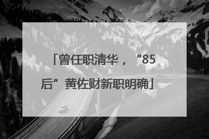 曾任职清华，“85后”黄佐财新职明确