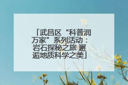 武昌区“科普润万家”系列活动：岩石探秘之旅 邂逅地质科学之美