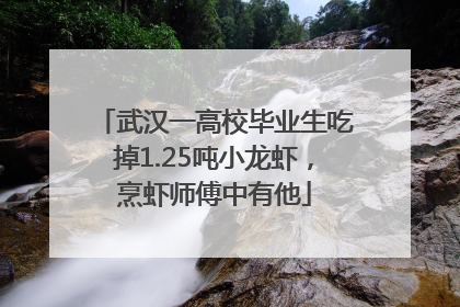 武汉一高校毕业生吃掉1.25吨小龙虾，烹虾师傅中有他
