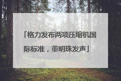 格力发布两项压缩机国际标准，董明珠发声
