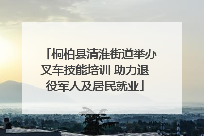 桐柏县清淮街道举办叉车技能培训 助力退役军人及居民就业