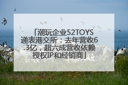 潮玩企业52TOYS递表港交所：去年营收6.3亿，超六成营收依赖授权IP和经销商