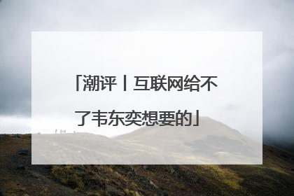 潮评丨互联网给不了韦东奕想要的