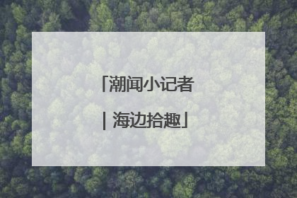 潮闻小记者｜海边拾趣