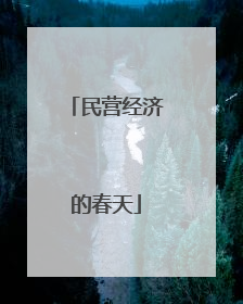 民营经济的春天