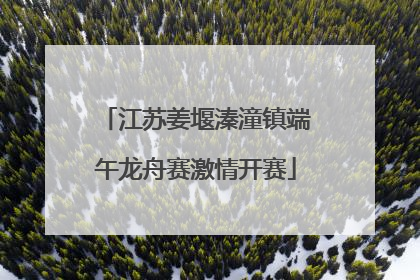 江苏姜堰溱潼镇端午龙舟赛激情开赛