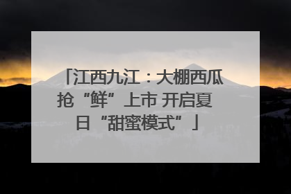 江西九江：大棚西瓜抢“鲜”上市 开启夏日“甜蜜模式”