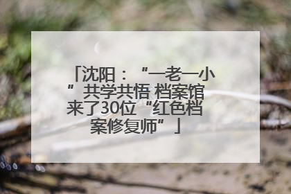 沈阳：“一老一小”共学共悟 档案馆来了30位“红色档案修复师”