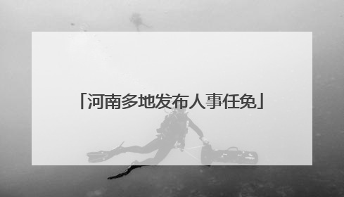 河南多地发布人事任免